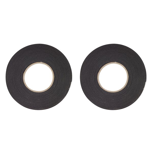 Adhesive strip, Art Edge™, EVA foam, black, 5mm. Sold per pkg of (2) 30-foot roll. image number 1
