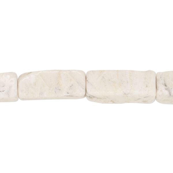 Riverstone 1pkg1, square tube bead natural 15 inch 14x7mm-18x8mm image number 0