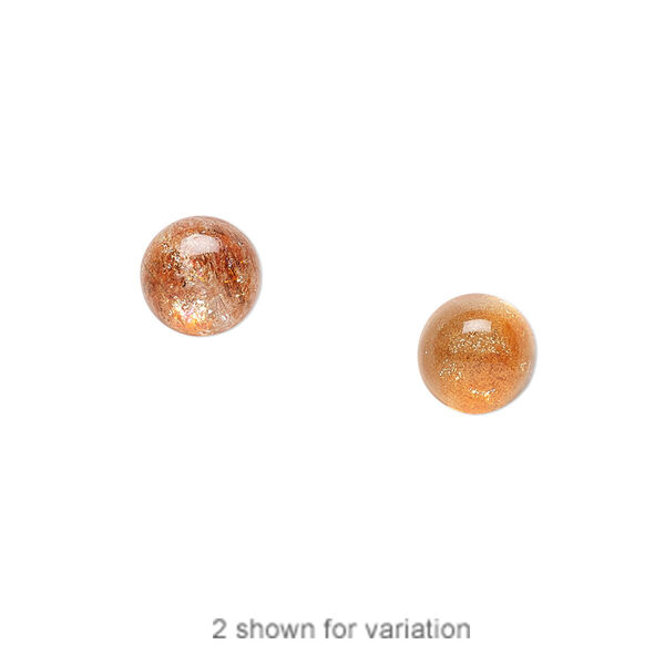 Sunstone 1pkg1, hand-cut calibrated round cab natural 8mm image number 0
