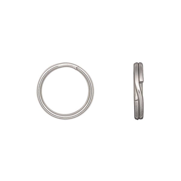 Split ring, stainless steel, 14mm round, 11.4mm inside diameter. Sold per pkg of 50. image number 0