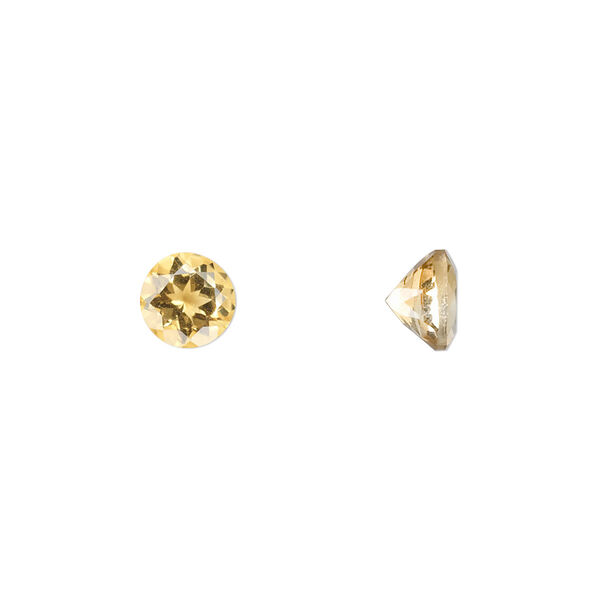 Citrine 1pkg1, hand-cut faceted round gem 7mm image number 0