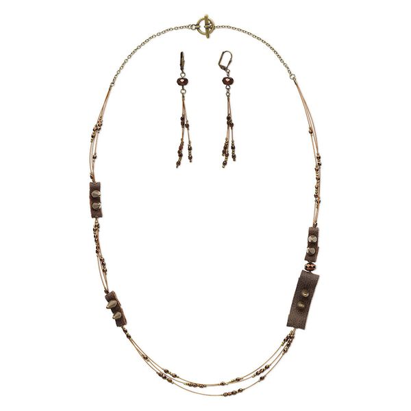 Necklace and earring set, One of a Kind Jewelry, 27 inches. Only one available. image number 0