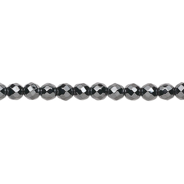 Hemalyke™ 1pkg1, faceted round bead 15.5-16 inch 4mm image number 0