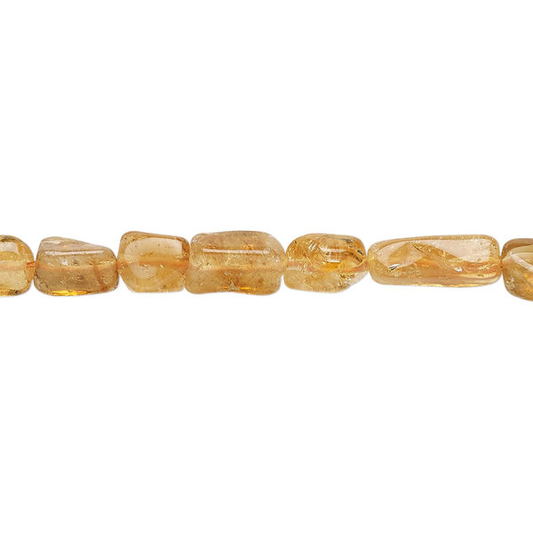 Golden citrine 1pkg1, hand-cut flat rectangle bead 13 inch 6x5mm-10x6mm image number 0