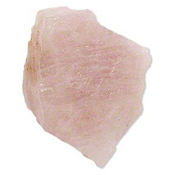 Rose quartz 1pkg1, hand-cut top-drilled unpolished freeform focal natural B grade, 35x25mm-55x40mm image number 0