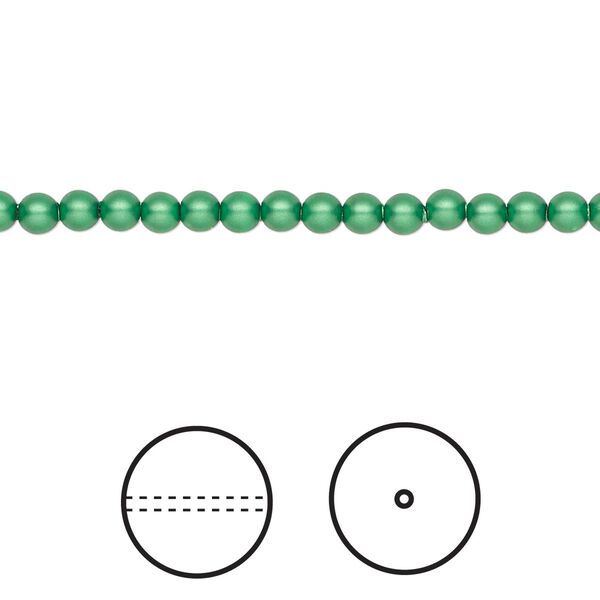 Pearl 1000pk eden green, Swarovski® 3mm round 5810 image number 0