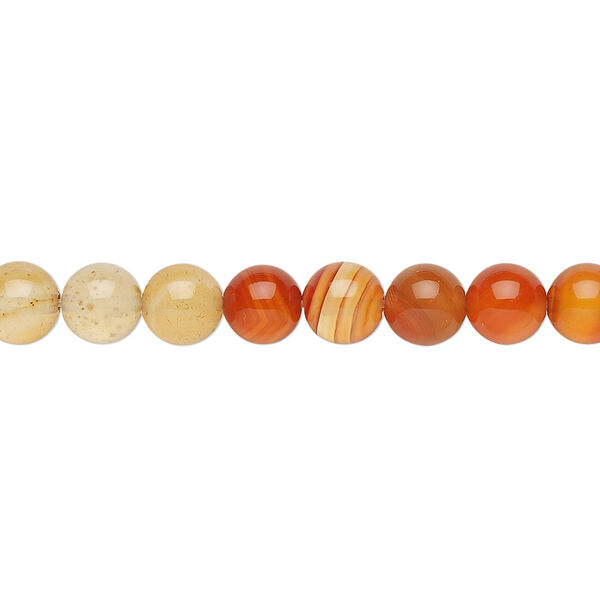 Red agate 1pkg1, round bead 15 inch 6mm image number 0