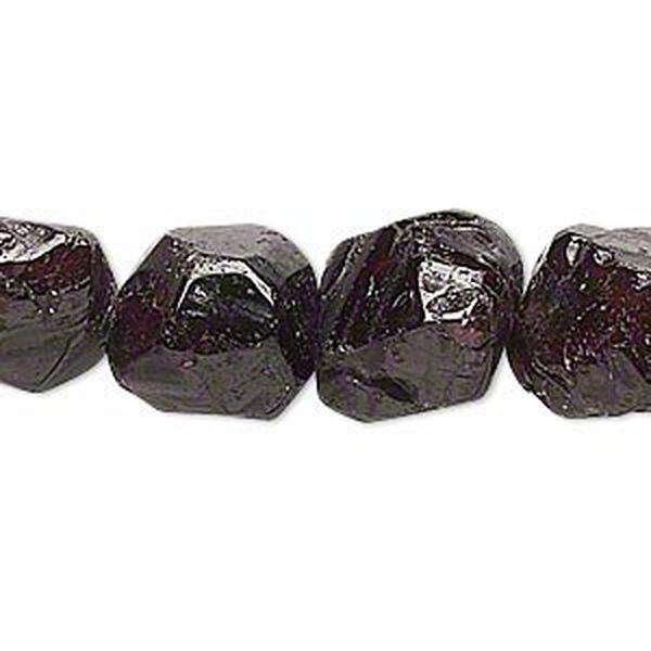 Bead, garnet (dyed), mini to small faceted nugget, Mohs hardness 7 to 7-1/2. Sold per 15-inch strand. image number 0