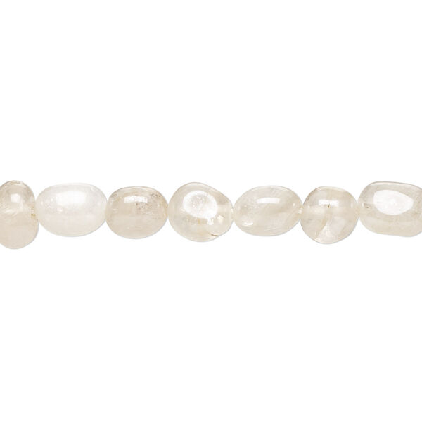 White moonstone 1pkg1, hand-cut nugget bead natural 14 inch mini image number 0