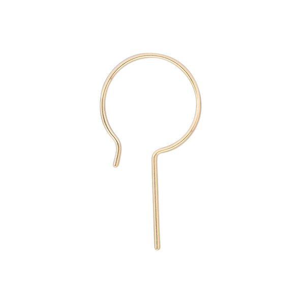 Ear wire, 14Kt gold-filled, 29mm French hook with long shank, 20 gauge. Sold per pkg of 5 pairs. image number 0