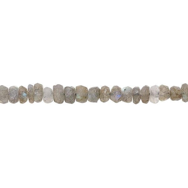 Labradorite 1pkg1, hand-cut faceted rondelle bead natural 12 inch 3x2mm-5x3mm image number 0