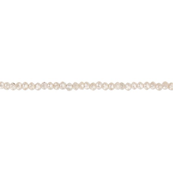 Brown zircon 1pkg1, hand-cut faceted round bead natural 15.5-16 inch 2mm image number 0