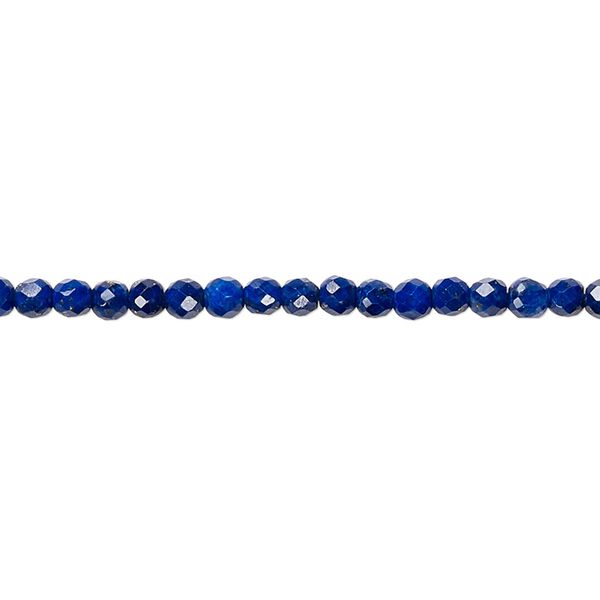 Lapis lazuli 1pkg1, faceted round bead natural 15.5-16 inch 3mm image number 0
