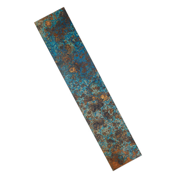 Sheet, Lillypilly, lacquered copper, mystic topaz patina, 10x2-inch single-sided rectangle, 36 gauge. Sold individually. image number 0