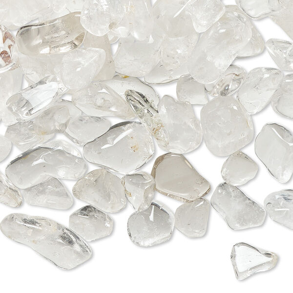 Quartz crystal 1pkg1, hand-cut undrilled inlay chip natural 1 lb mix mini image number 0