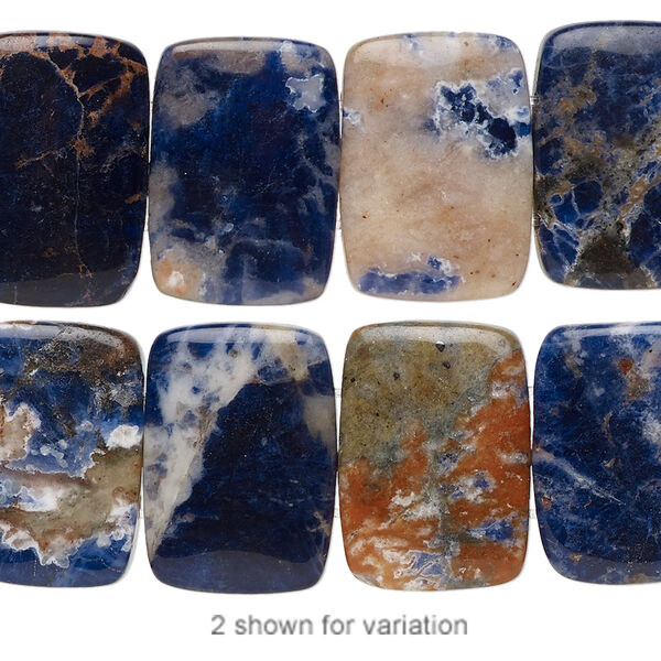 Orange sodalite 1pkg1, rectangle bead natural 8 inch 18x13mm image number 0