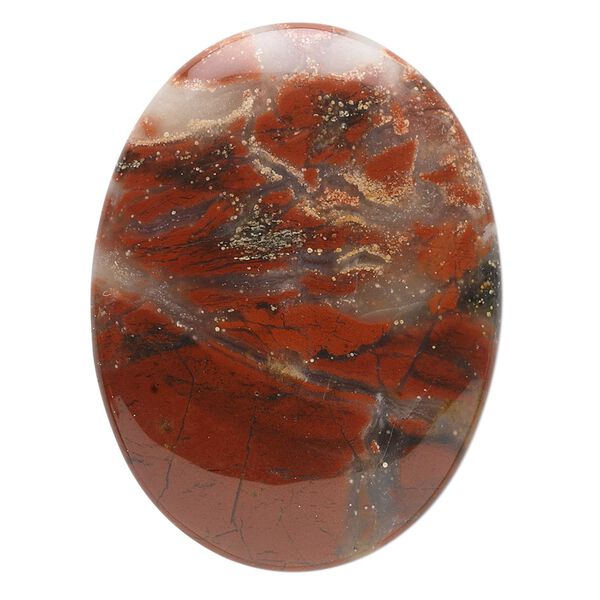 Spotted chalcedony 1pkg1, calibrated oval cab natural 40x30mm image number 0