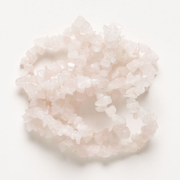 Rose quartz 1pkg1, chip bead 32 inch small to large image number 0