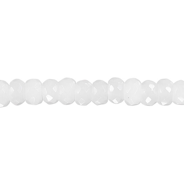 Snow quartz 1pkg1, faceted rondelle bead natural 15.5-16 inch 6x4mm image number 0