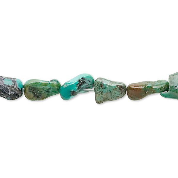 Turquoise 1pkg1, dog bone bead 15 inch 7-11mm image number 0