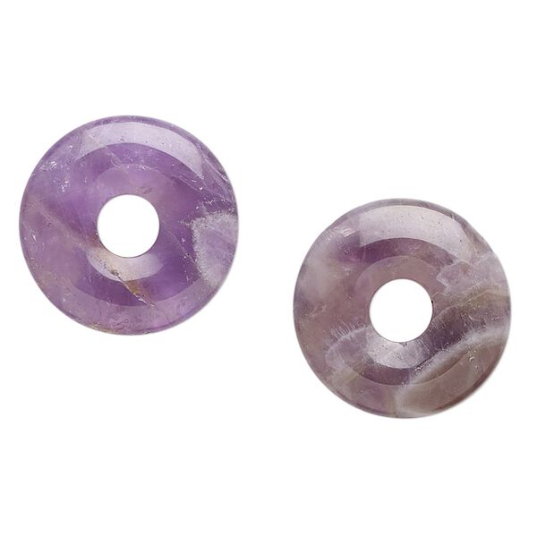 Amethyst 1pkg2, donut focal natural 15mm image number 0