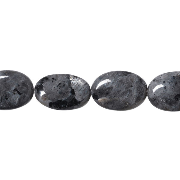 Blue labradorite 1pkg1, flat oval bead natural 15.5-16 inch 14x10mm image number 0