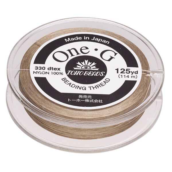 Thread, One-G™, nylon, pkg/125 yards, sand ash, size 0. image number 0