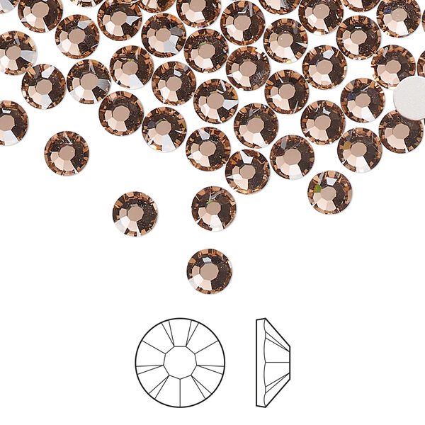 Flat back 1pkg144, dusty rose foil back Preciosa MAXIMA Czech crystal rhinestone 4.6-4.8mm chaton rose round SS20 image number 0