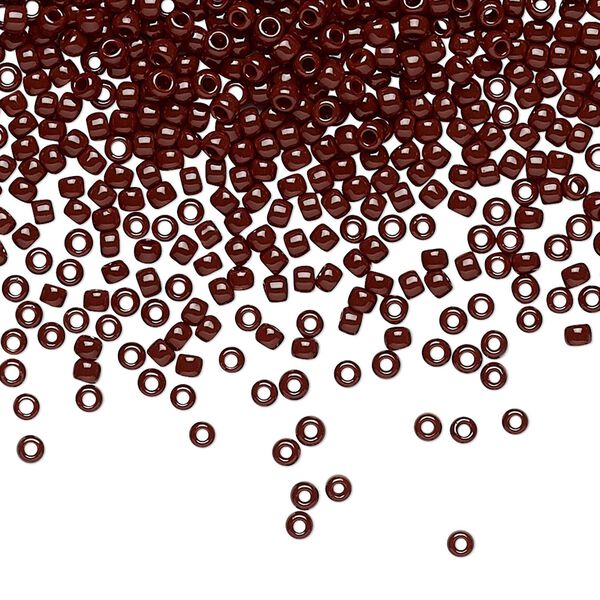 Seed bead, TOHO BEADS®, glass, pkg/7.5g, #11 round, opaque oxblood (TR-11-46). image number 0