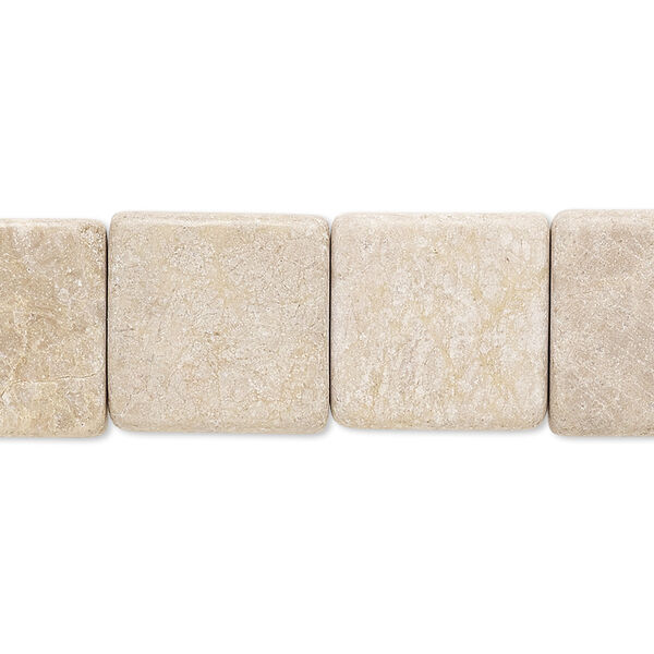 Brown feldspar 1pkg1, flat square bead natural C grade, 15 inch 14x14mm-15x15mm image number 0