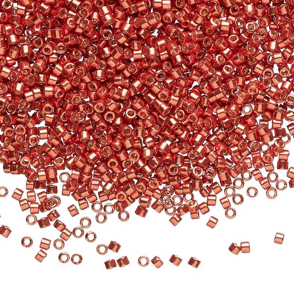 Seed bead, Delica®, glass, pkg/50g, #11 round, Duracoat® opaque galvanized berry (DB-1838). image number 0