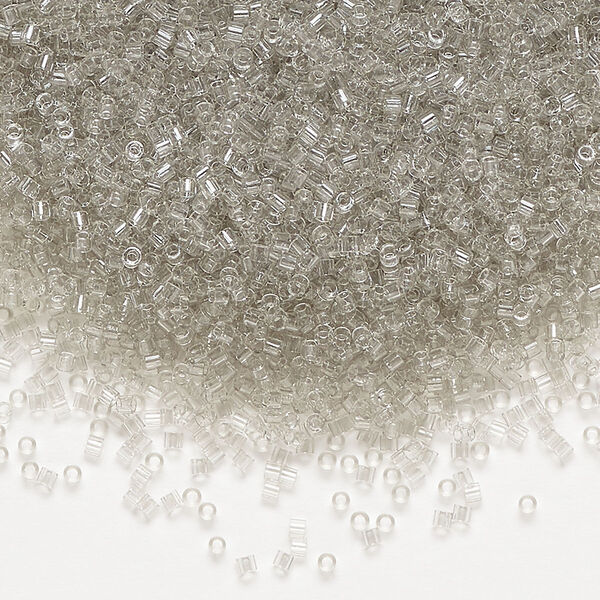 Seed bead, Delica®, glass, pkg/250g, #15 round, transparent taupe (DBS-1111). image number 0