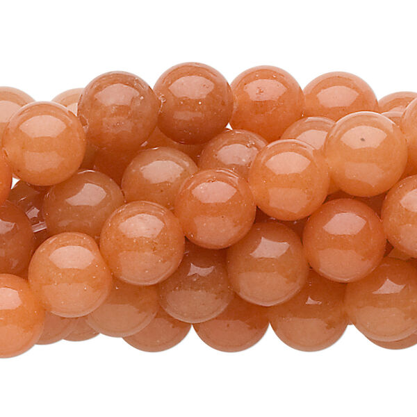 Red aventurine 1pkg10, round bead natural 15.5-16 inch 8mm image number 0