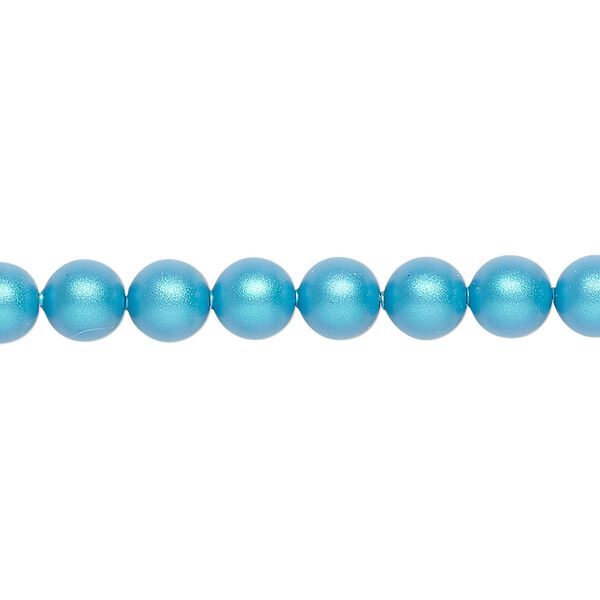 Pearl 500pk iridescent dark turquoise, Swarovski® 6mm round 5810 image number 0