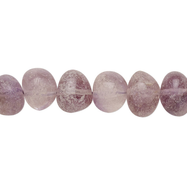 Lavender amethyst 1pkg1, hand-cut rondelle bead natural 13 inch 9x7mm-13x10mm image number 0