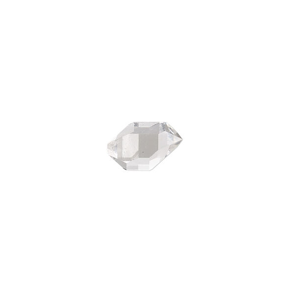 Herkimer diamond (quartz crystal) 1pkg1, hand-cut undrilled faceted double-terminated 18-sided gem natural 9x5mm-10x8mm image number 0
