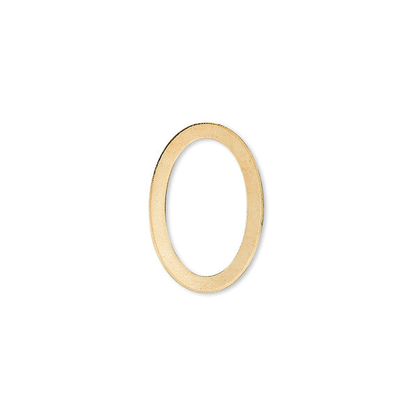 Component, gold-plated brass, 18x12mm open oval. Sold per pkg of 10. image number 0