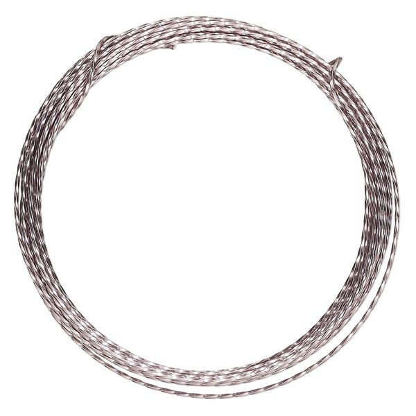 Wire, ParaWire™, titanium-finished copper, twisted square, 21 gauge. Sold per 15-foot section. image number 0