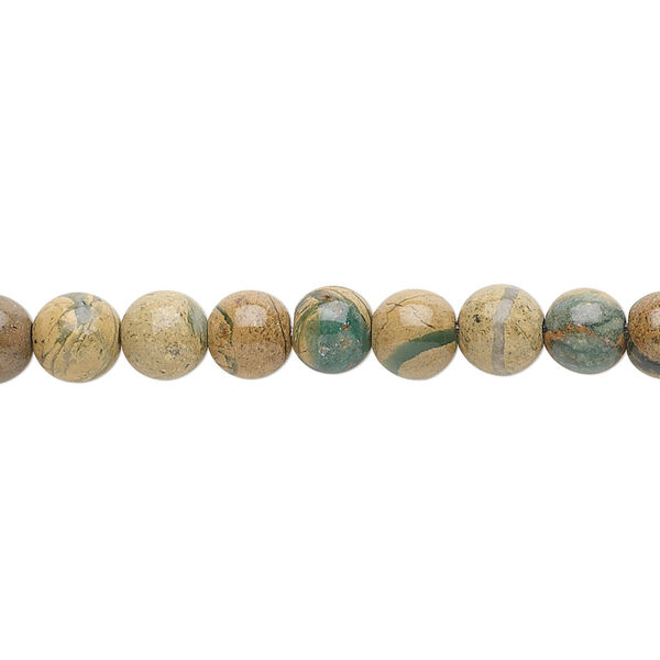 Verdite 1pkg1, round bead natural B grade, 15.5-16 inch 6mm image number 0