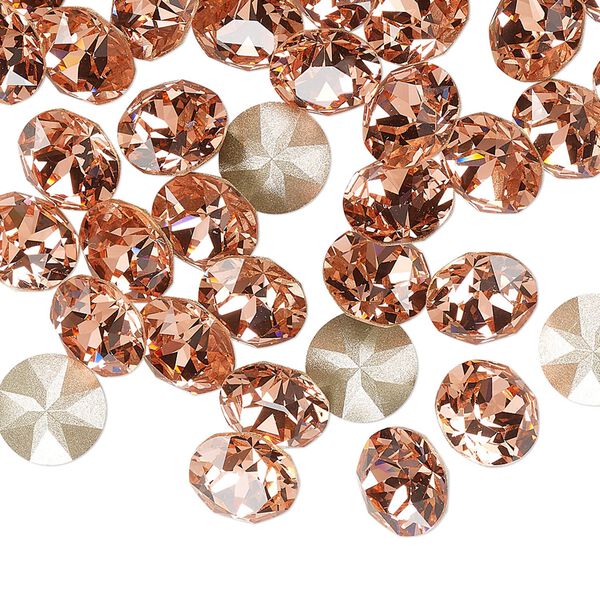 Chaton 48pk rose peach foil back, Crystal Passions® 8.16-8.41mm round xirius SS39 1088 image number 0