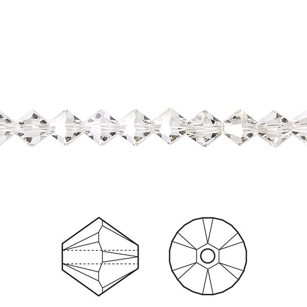 Bead 144pk crystal silver shade, Crystal Passions® 6mm bicone 5328 image number 0