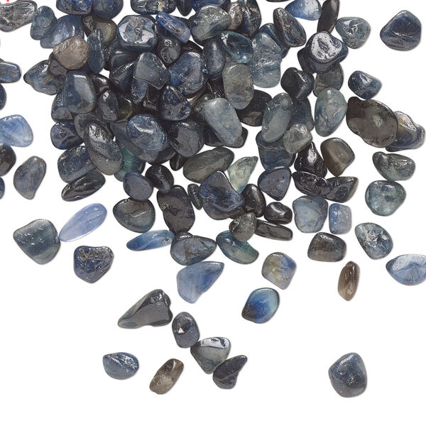 Blue sapphire 1pkg1, undrilled inlay chip 10g mini image number 0