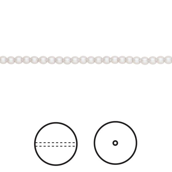Pearl 100pk iridescent dove grey, Crystal Passions® 2mm round 5810 image number 0