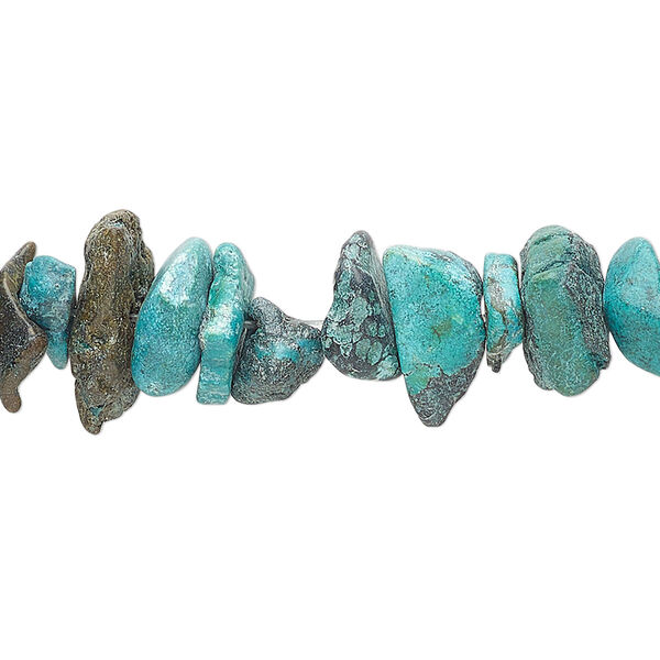 Turquoise 1pkg1, chip bead 15 inch large image number 0