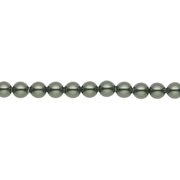 Pearl 500pk dark green, Swarovski® 4mm round 5810 image number 0