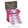 Tote, Plano® Creative Options, plastic, clear, pink, light grey and dark grey, 11 x 7-1/4 x 10 inches. Sold individually. image number 0