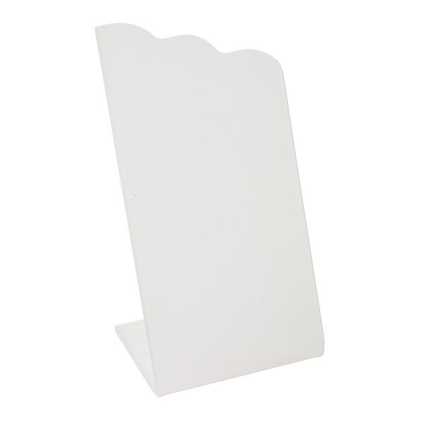 Display, earring, acrylic, frosted white, 4-7/8 x 2-1/4 x 2-1/2 inches. Sold individually. image number 0