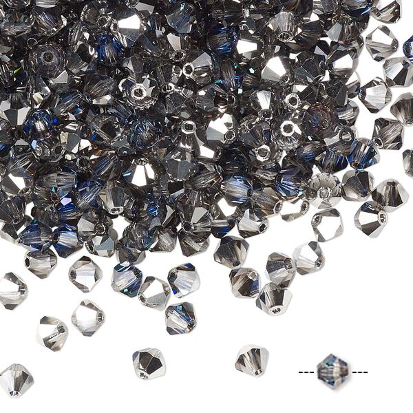 Bead 720pk crystal heliotrope, Preciosa Czech crystal 4mm bicone image number 0