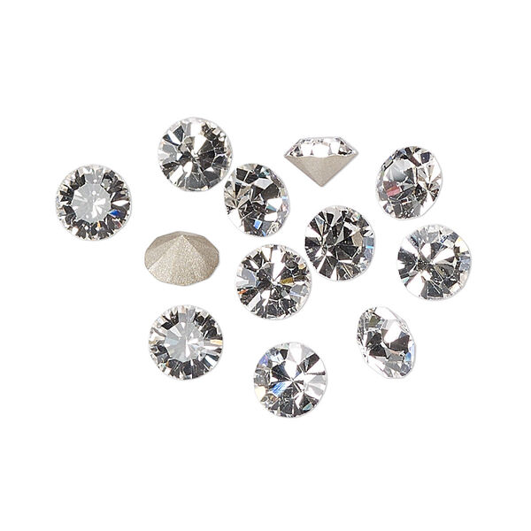 Chaton 144pk crystal foil back, Preciosa MAXIMA Czech crystal rhinestone 6.14-6.32mm 15-cut faceted round SS29 image number 0
