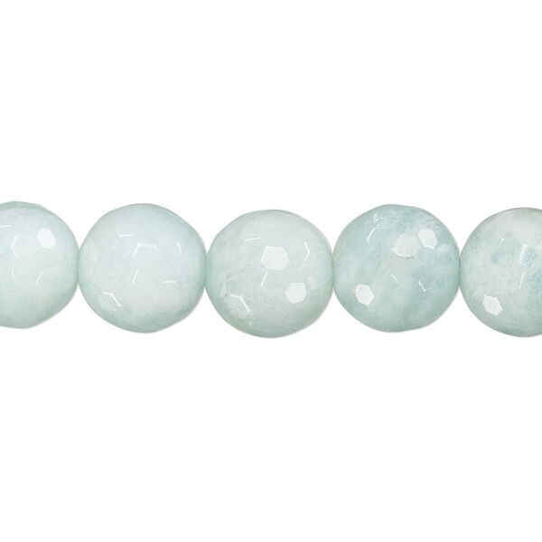 Amazonite 1pkg1, faceted round bead natural 15.5-16 inch 10mm image number 0